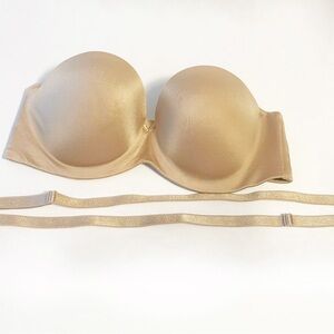 Soma Nude Strapless Push Up Bra with Seamless Molded Cups and Detachable Straps